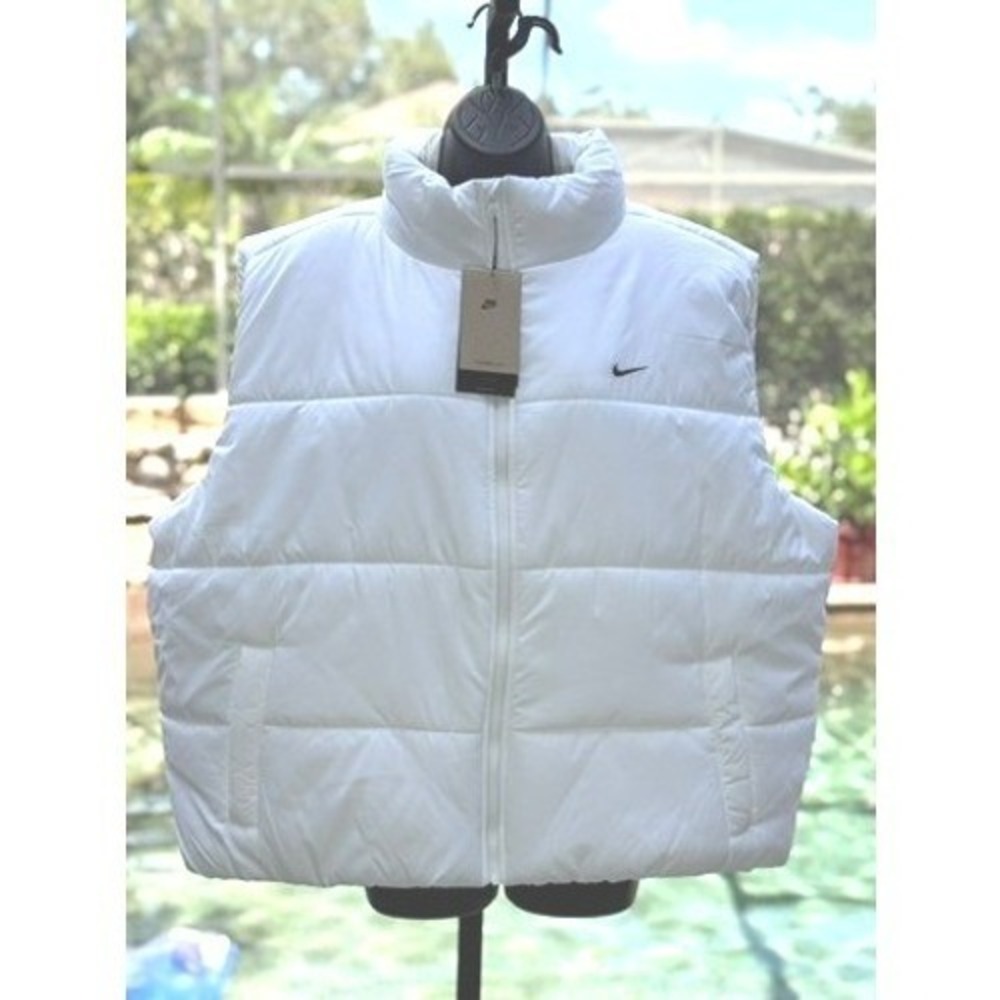 Nike Womens Therma-FIT Puffer Vest White Loose Fit FZ5922-100 XXL New